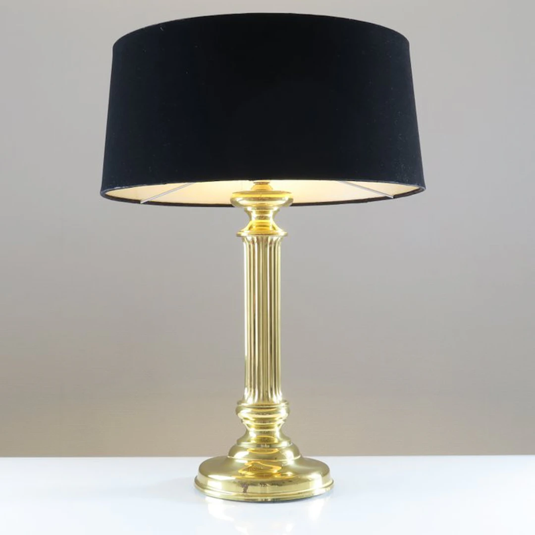 HERDA - Exclusieve Chique Tafellamp - Jaren 60 - Table lamp - Brass