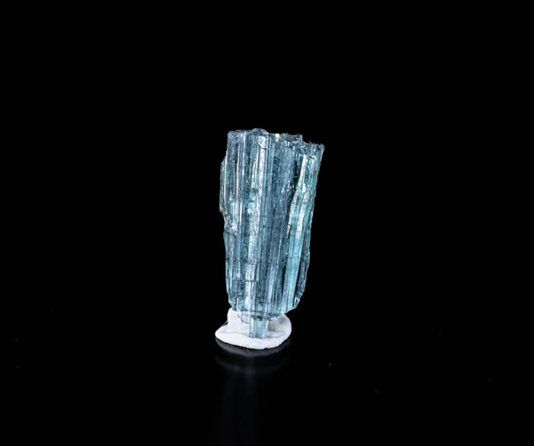 Neon blue elbaite tourmaline crystal specimen RAREST...