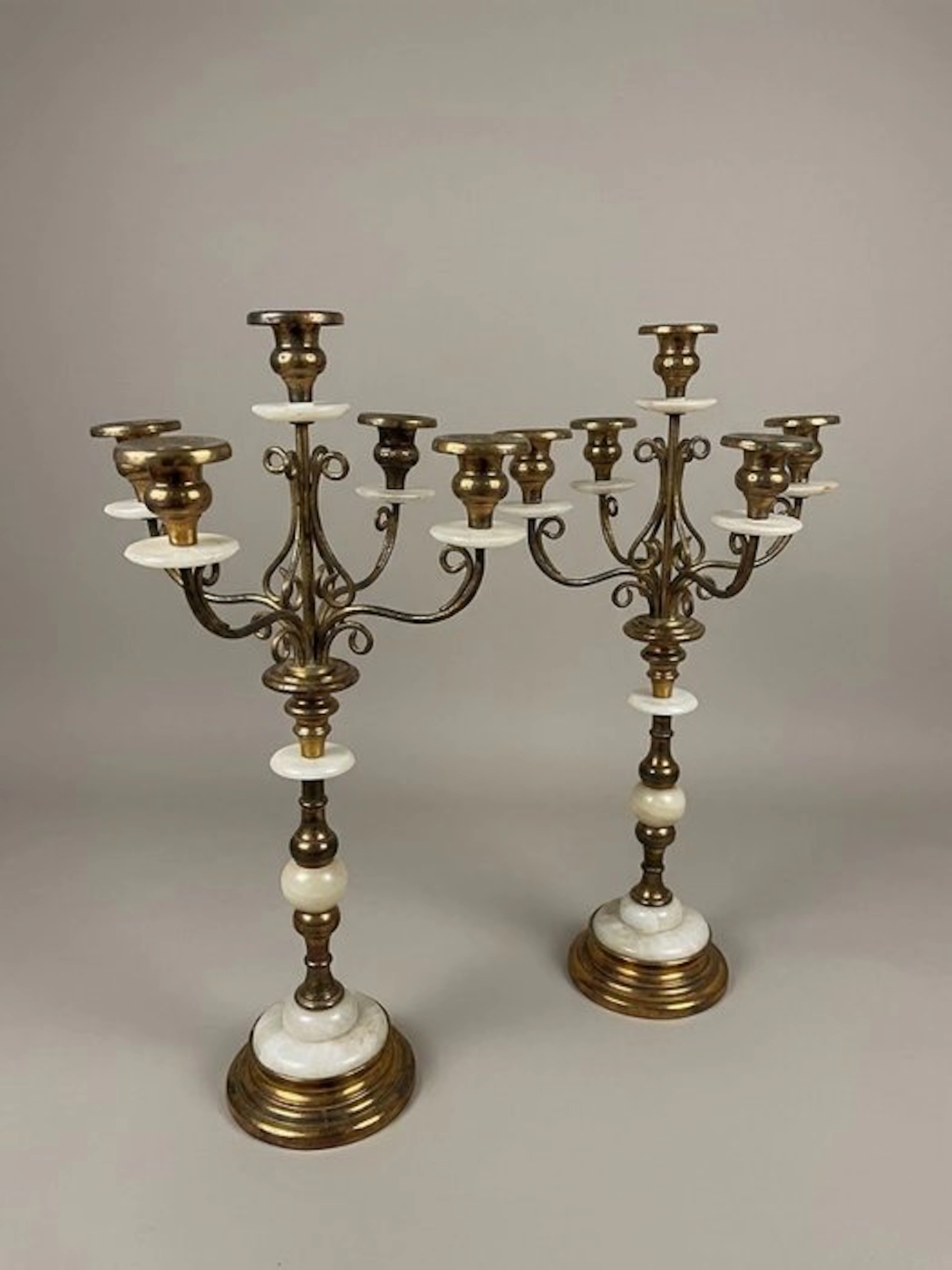Candlestick (2) - Bronze, Marble