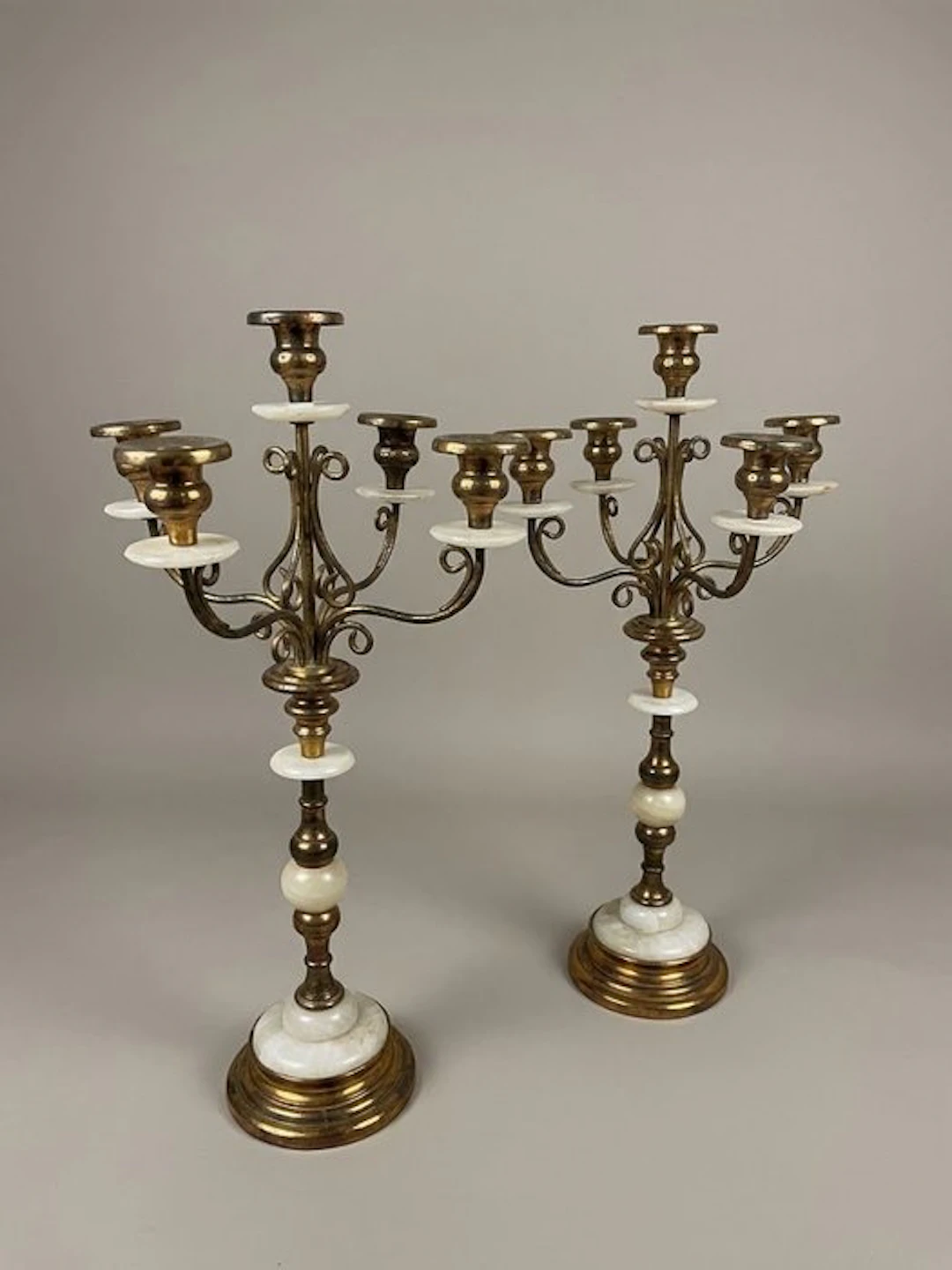 Candlestick (2) - Bronze, Marble