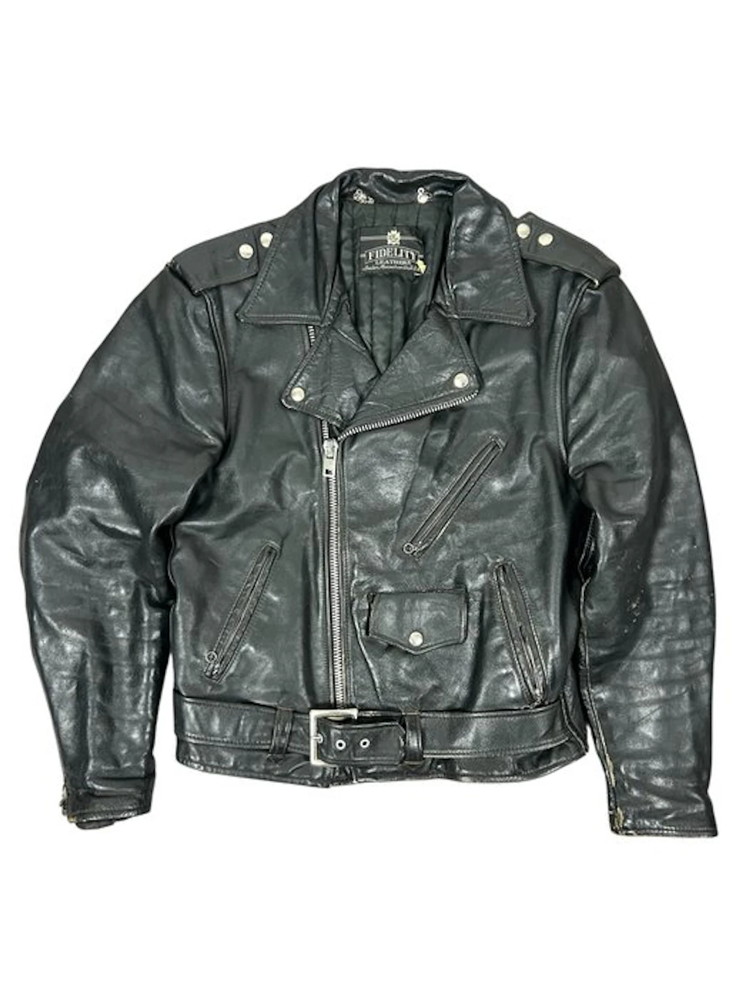 Fidelity - Made In USA - Biker Style - Anni 60 - Leather jacket - Vintage