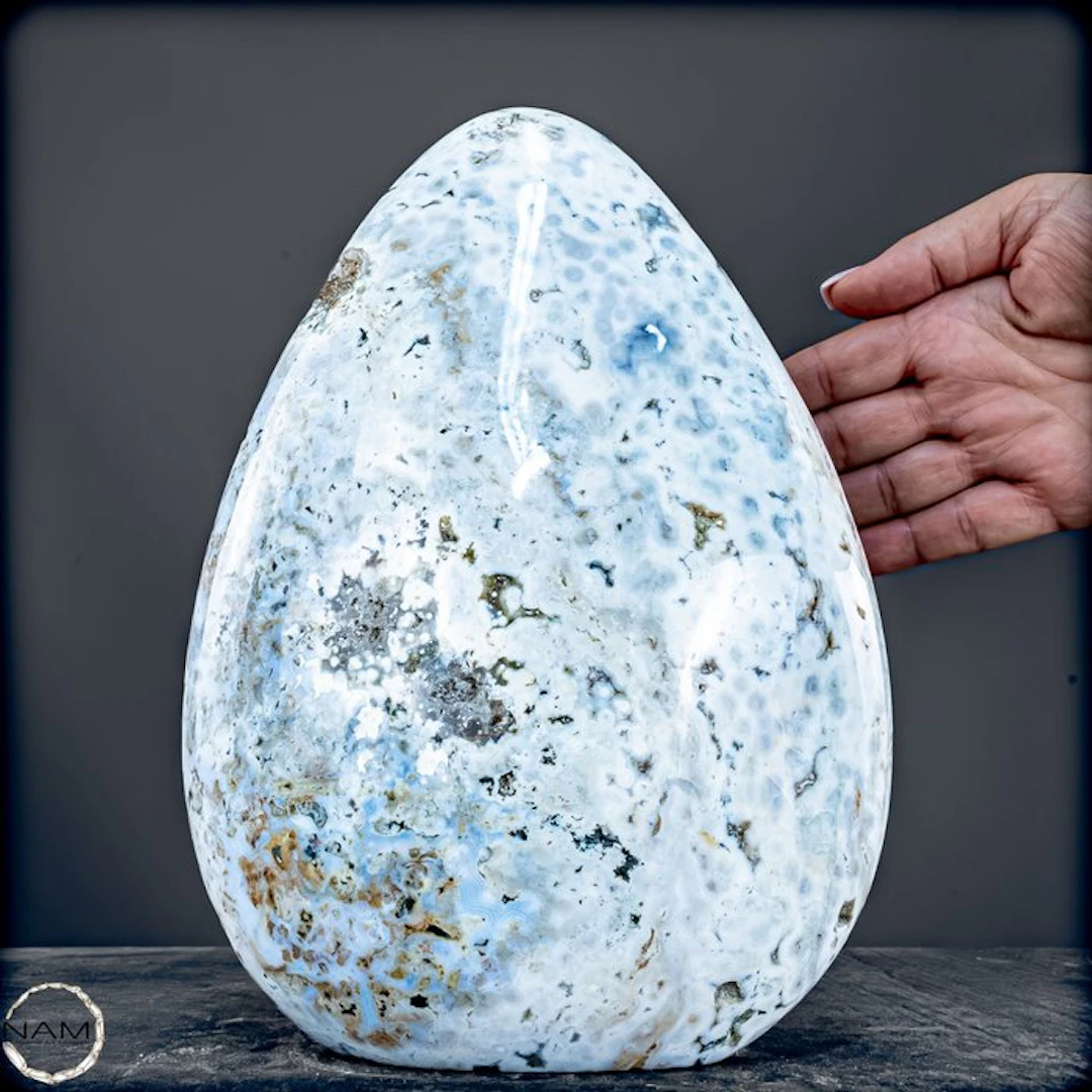 Ocean Jasper freeform with druzy – one-of-a-kind from Madagascar