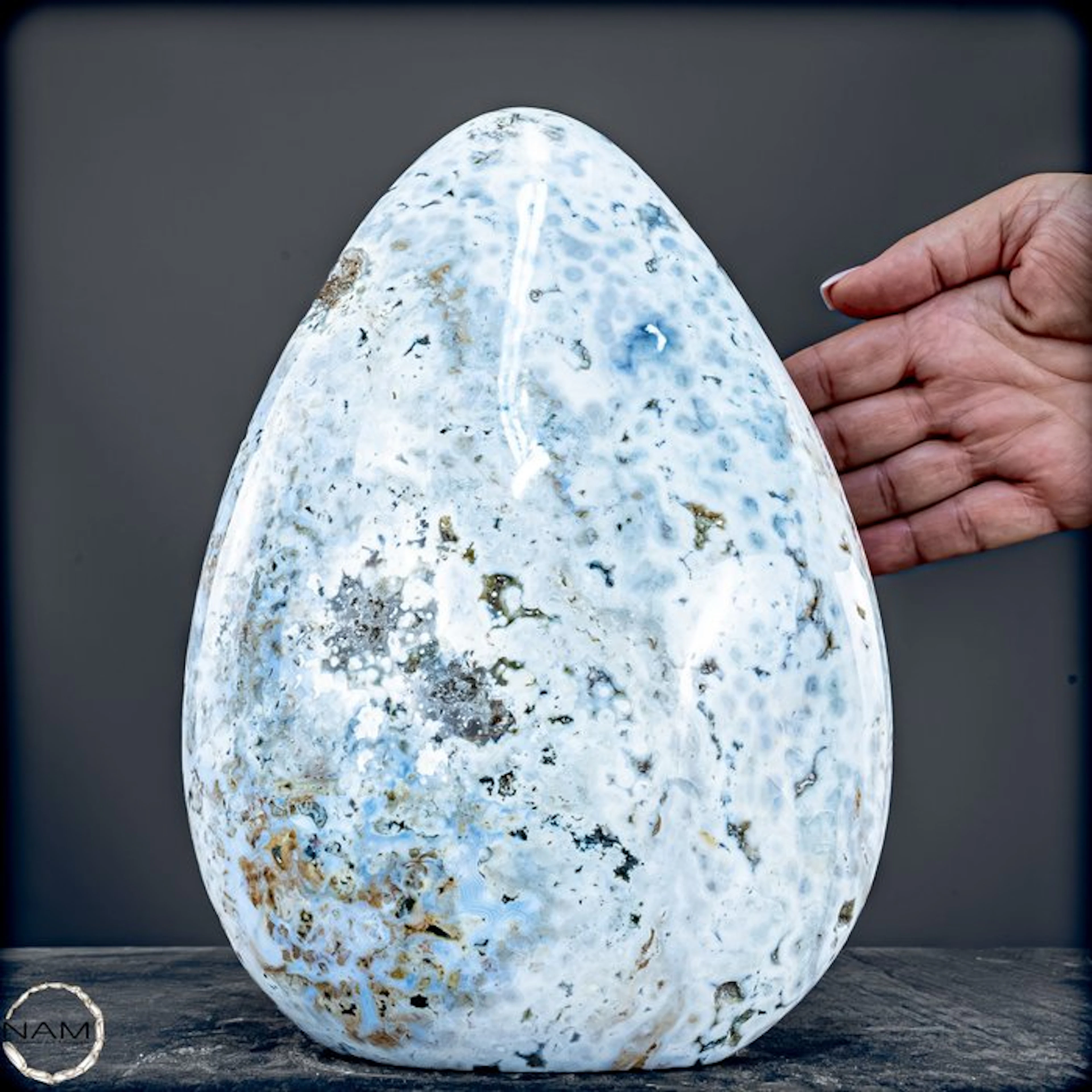 Ocean Jasper freeform with druzy – one-of-a-kind from Madagascar