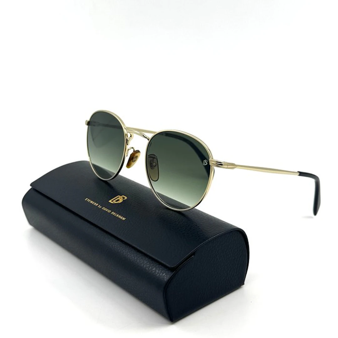 Other brand - David Beckham - *NEW* - Gold Metal - Green Lenses - Sunglasses
