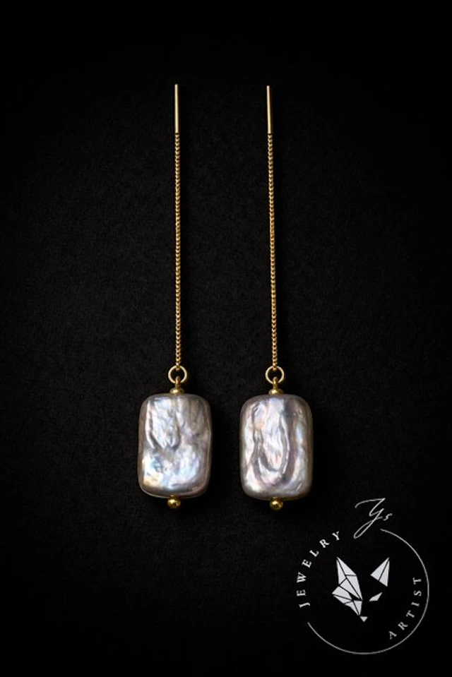 Designer Jewel - Baroque Pearls - 925 Silver...
