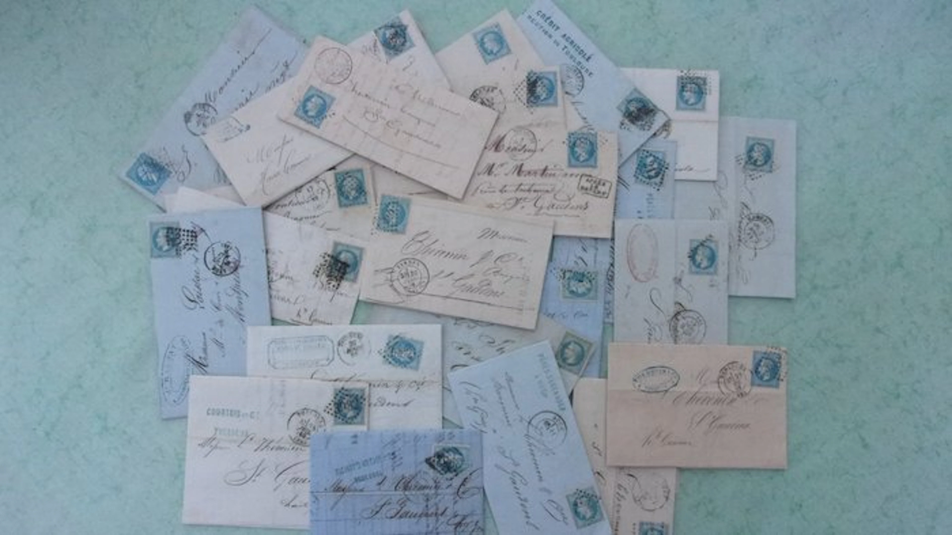France - Lot of classic stamps on 52 envelopes from the 19th century