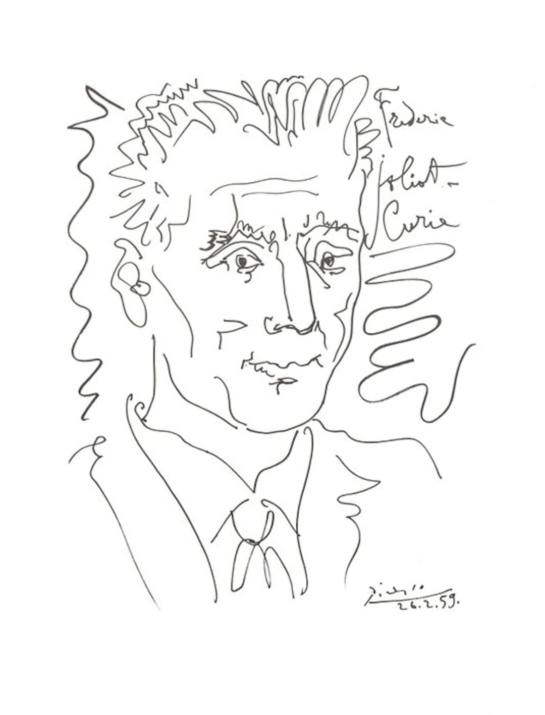 Pablo Picasso (1881-1973), d'après - Frédéric Joliot-Curie