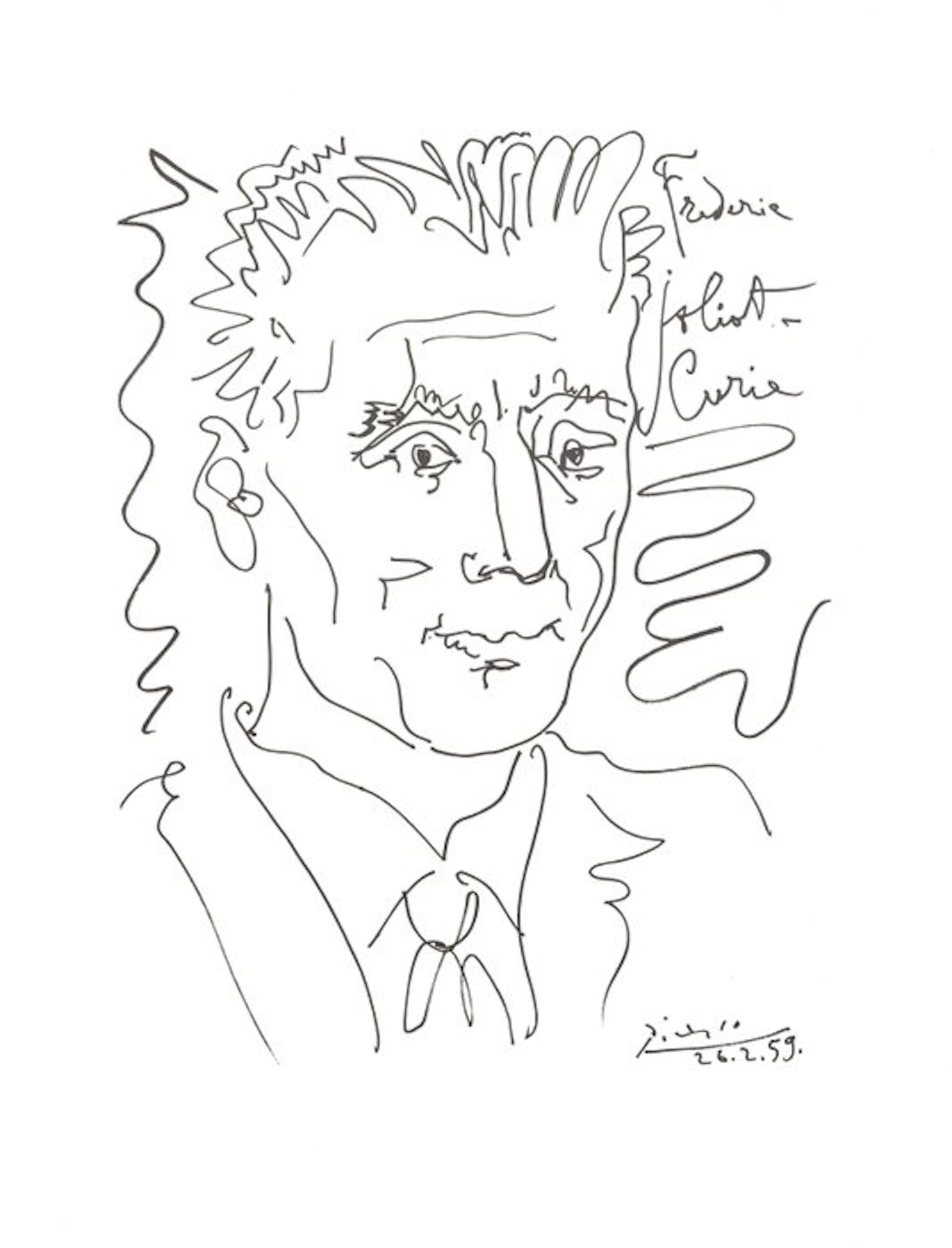 Pablo Picasso (1881-1973), d'après - Frédéric Joliot-Curie