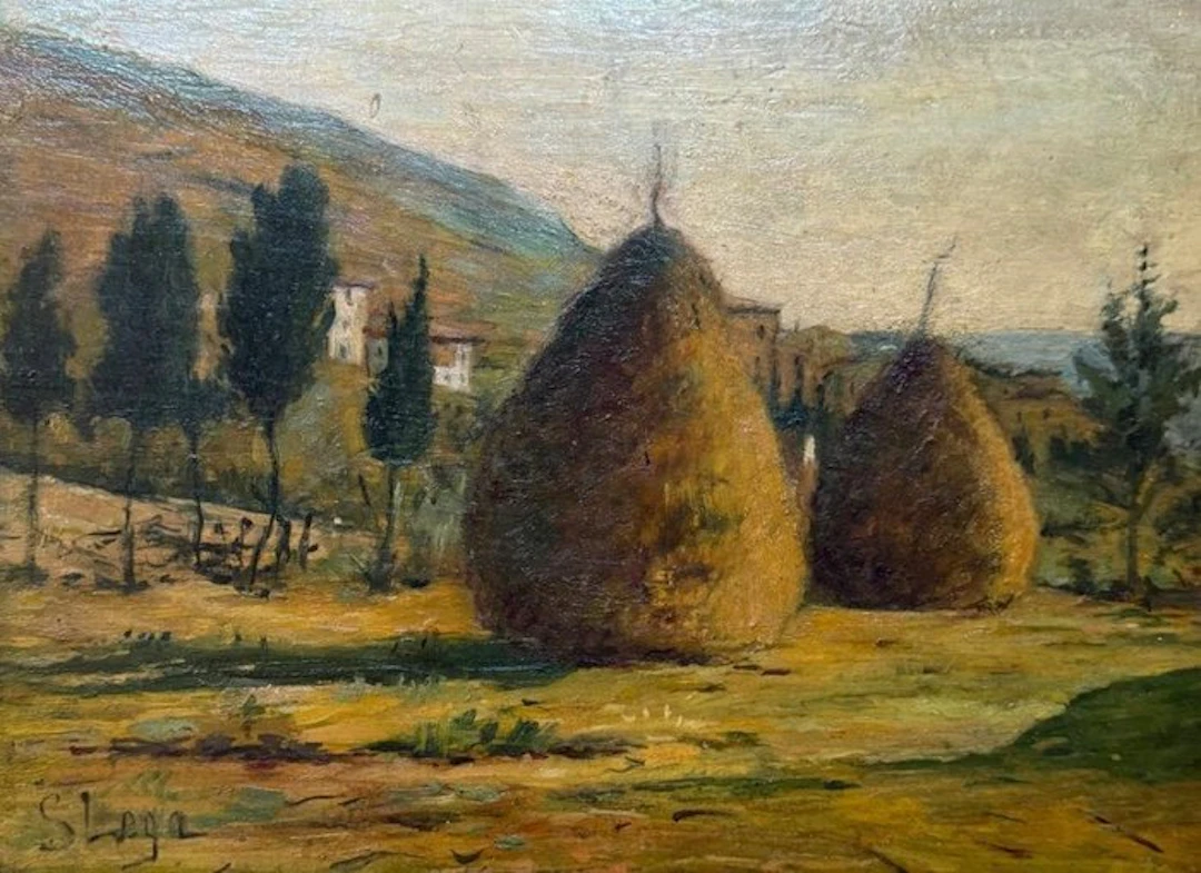 Silvestro Lega (1826-1895) - Pagliai al sole
