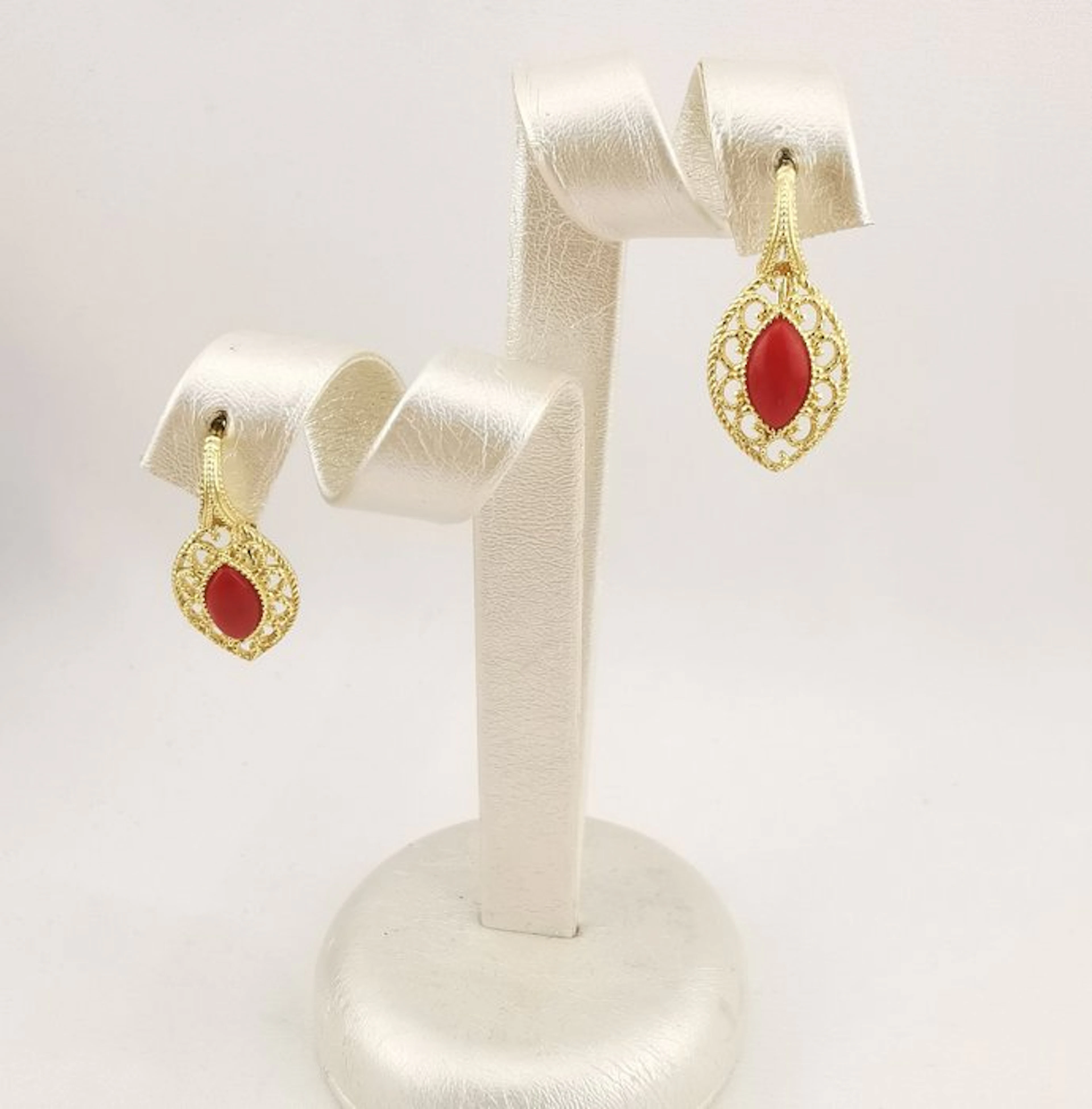 Coral - Silver - Earrings - Italian Craftsmanship
