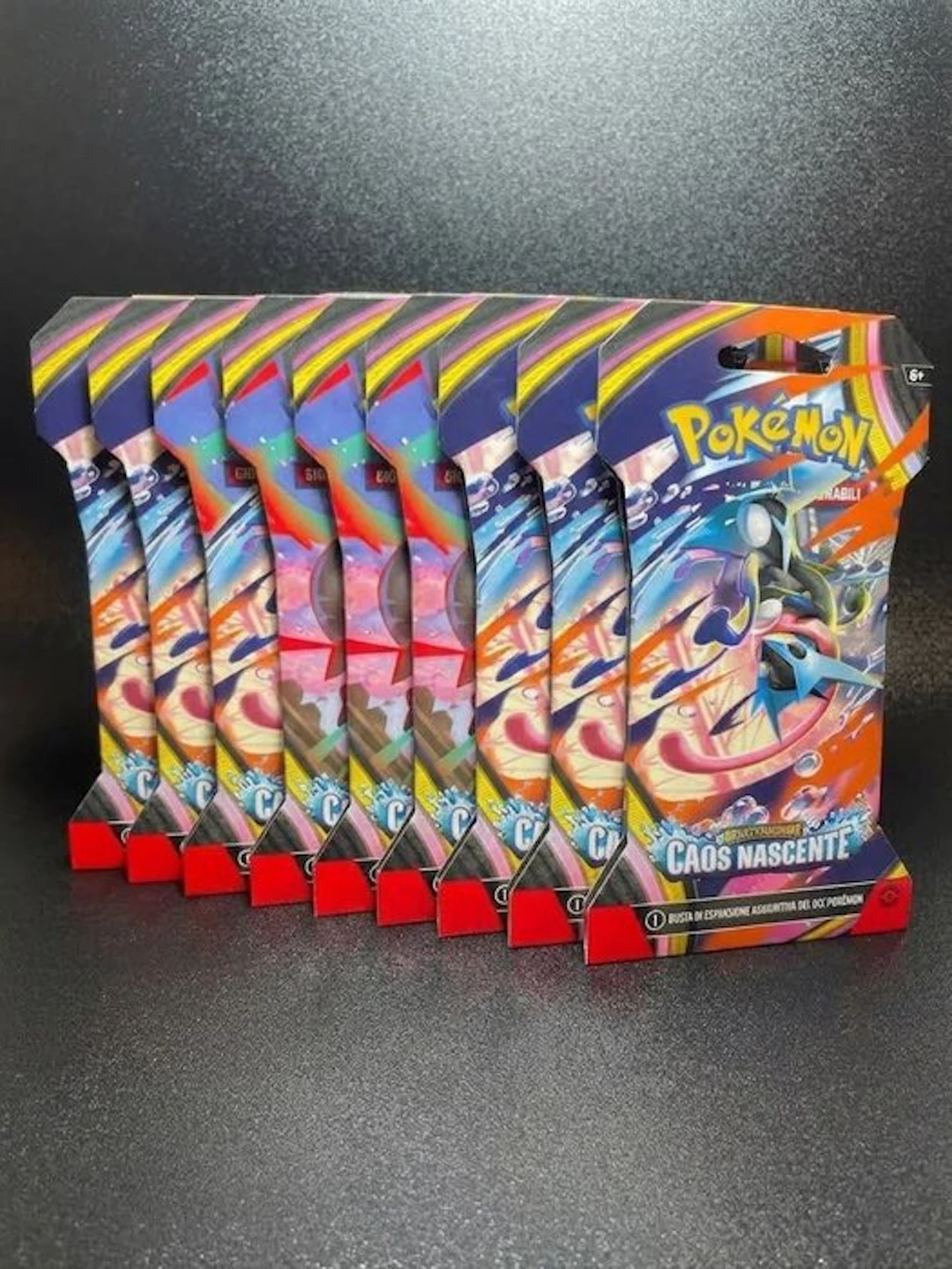 Pokémon - 9 Booster pack - Buste Sleeved Caos Nascente - Mega Evolution