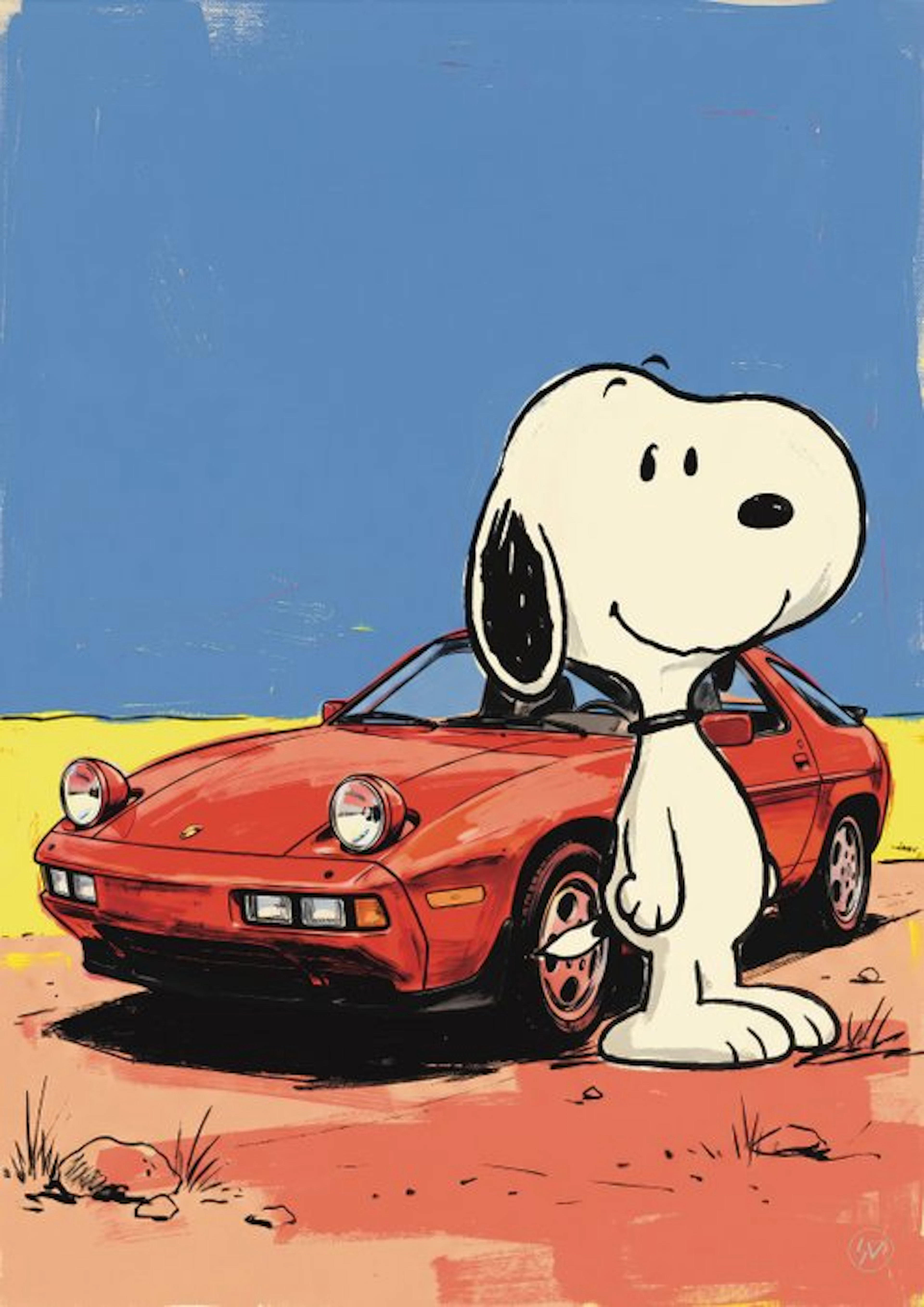 SDIMART 1996 - Snoopy Car Trip - Porsche 928 Limited Edition w/COA