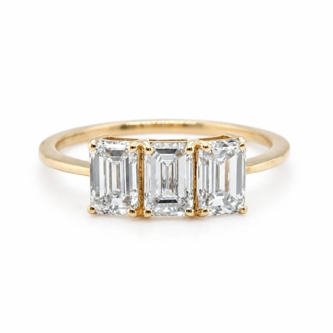 No reserve price - Ring - 14 kt. Yellow gold - 2.13ct. tw. Diamond (Lab-grown)