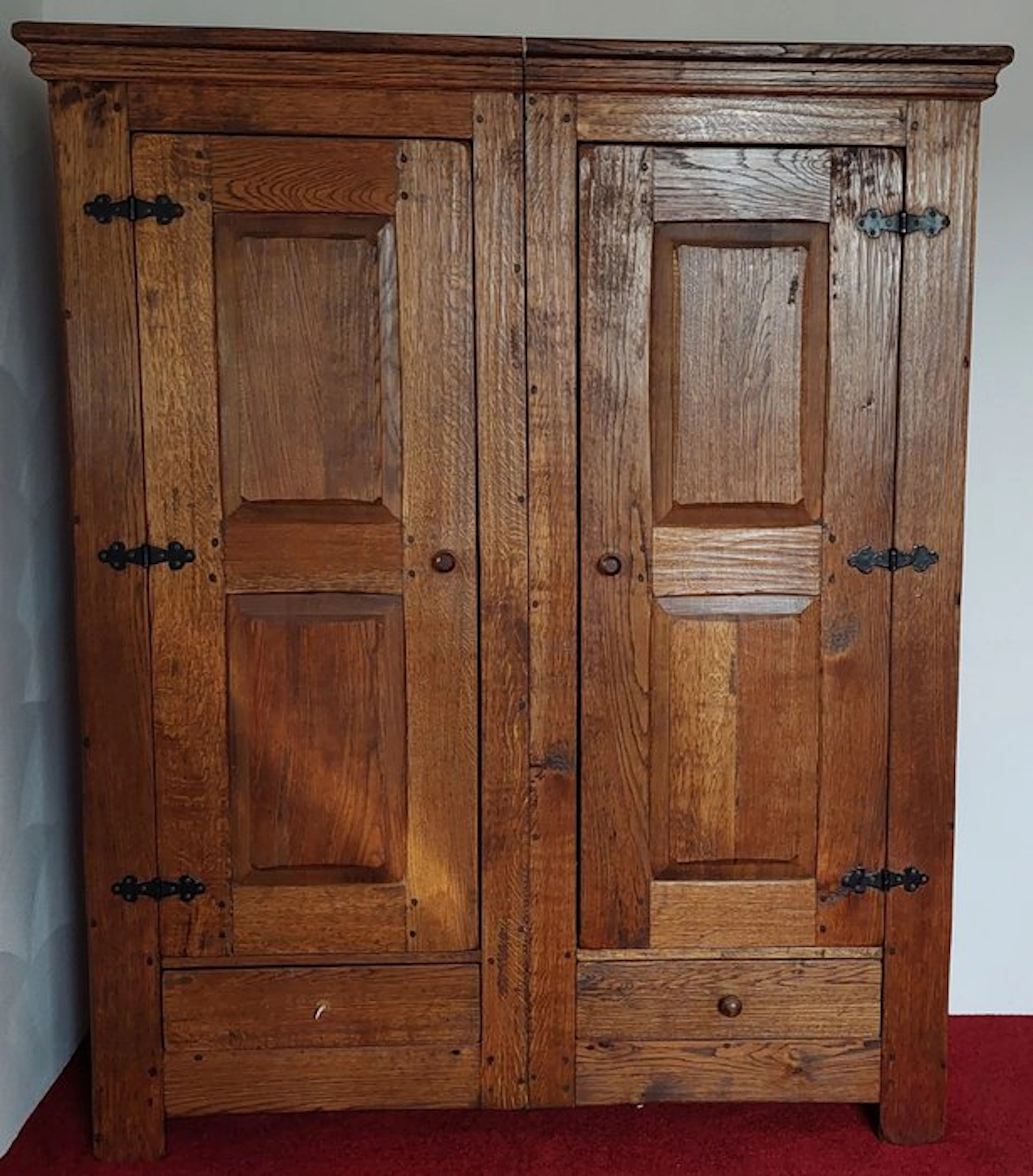 Wardrobe - Oak - Antique oak wardrobe