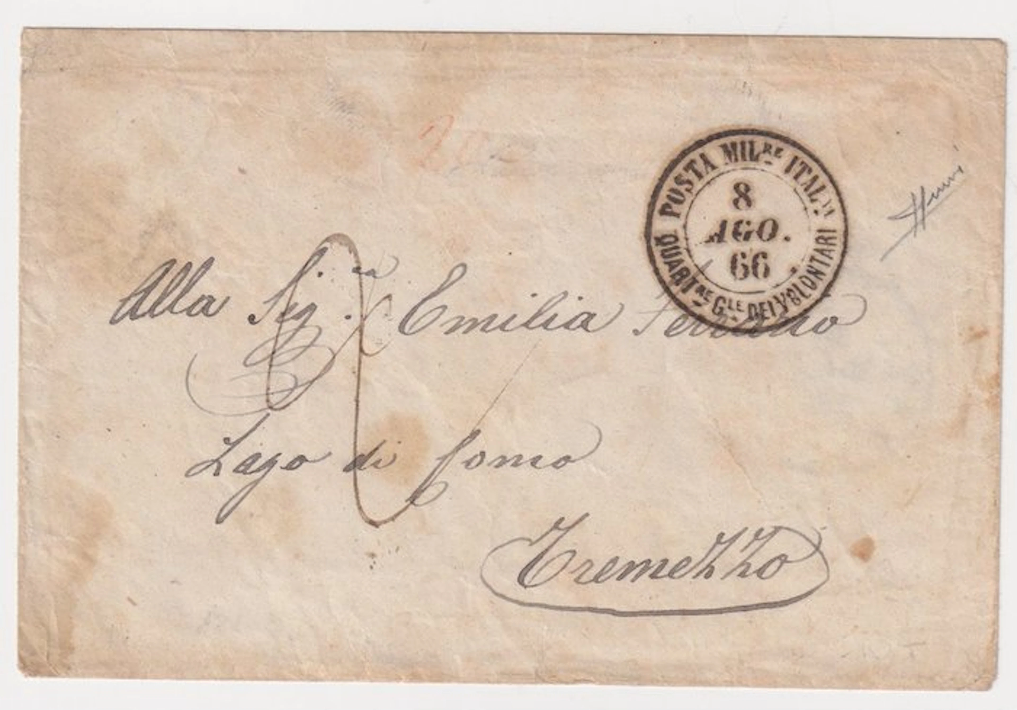 Italy Kingdom - 1866 – Italian Military Mail