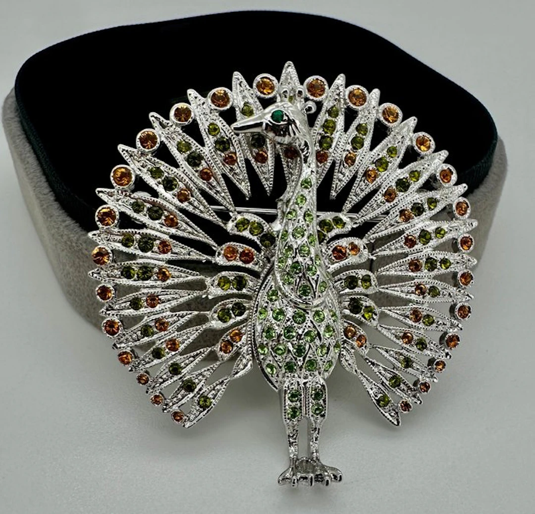 Camrose & Kross - Silver-Plated - Brooch - JBK – Peacock