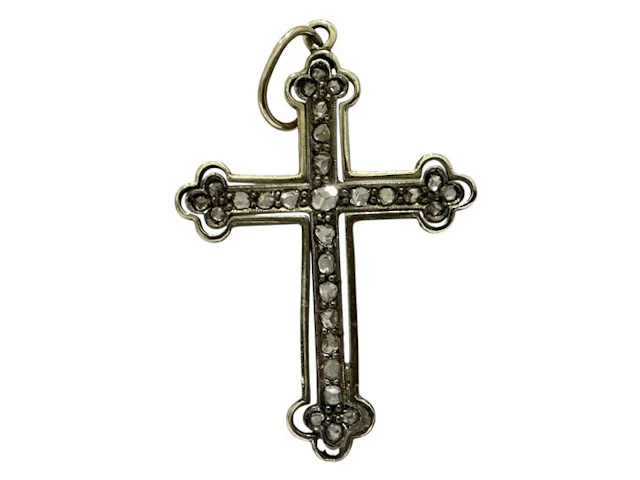 Pendant - 12 kt. White gold - 1.55ct. tw. Diamond (Natural) - Diamond