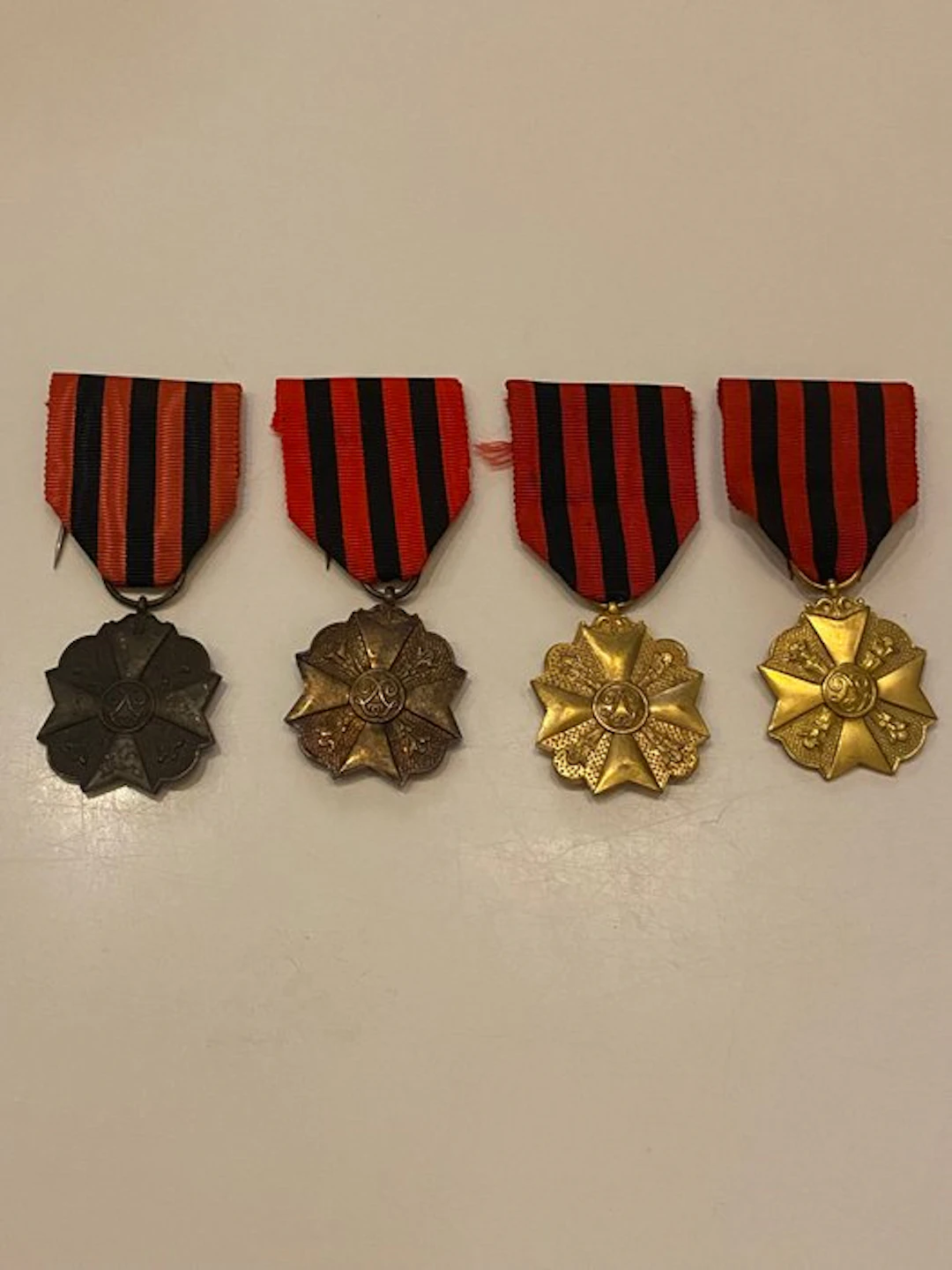 Belgium - Military medal - 4x Belgian civil decorations