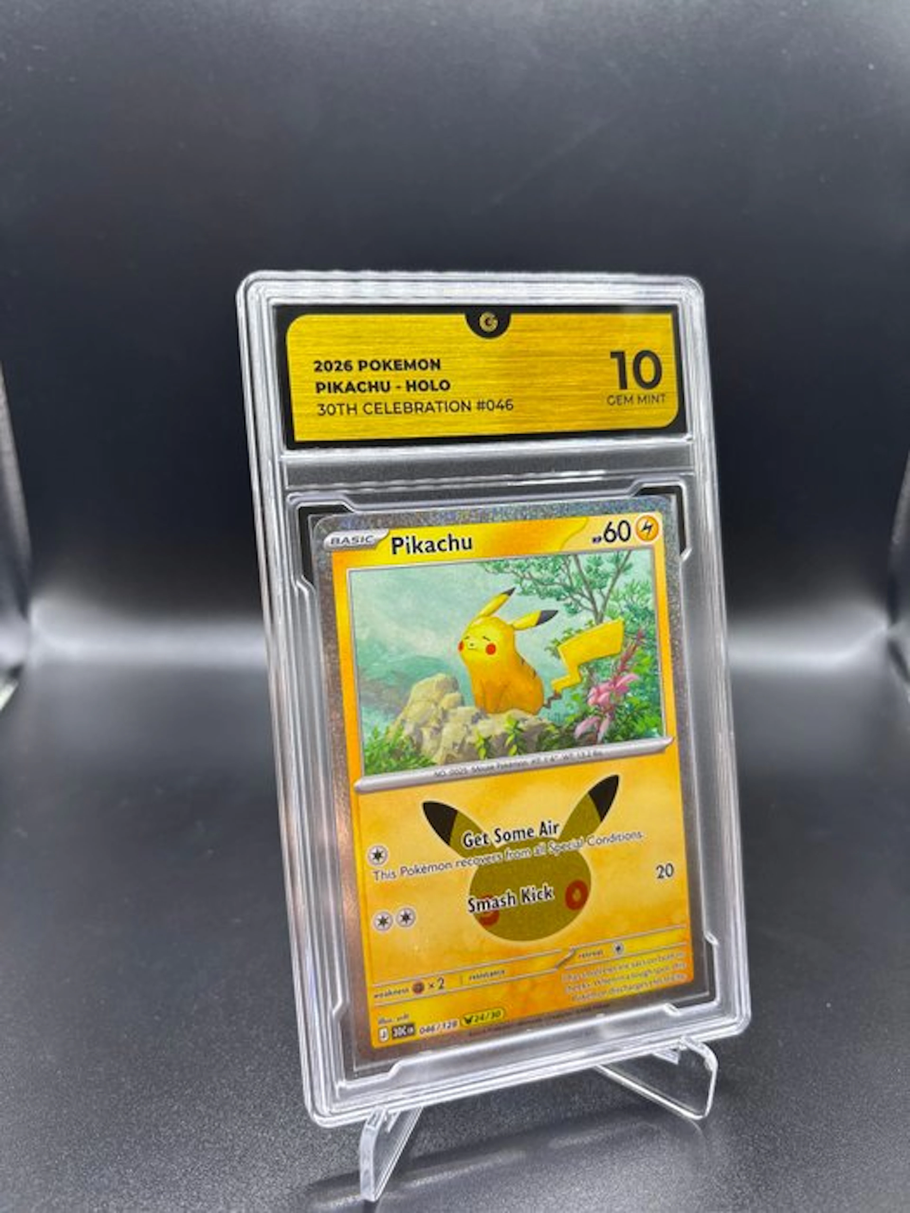 Pokémon - 1 Graded card - Pikachu 046 30TH Anniversary Foil - GG 10