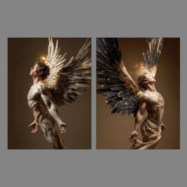 Yamila 80 x 120 cm - La Ascensión del Ángel en Kintsugi