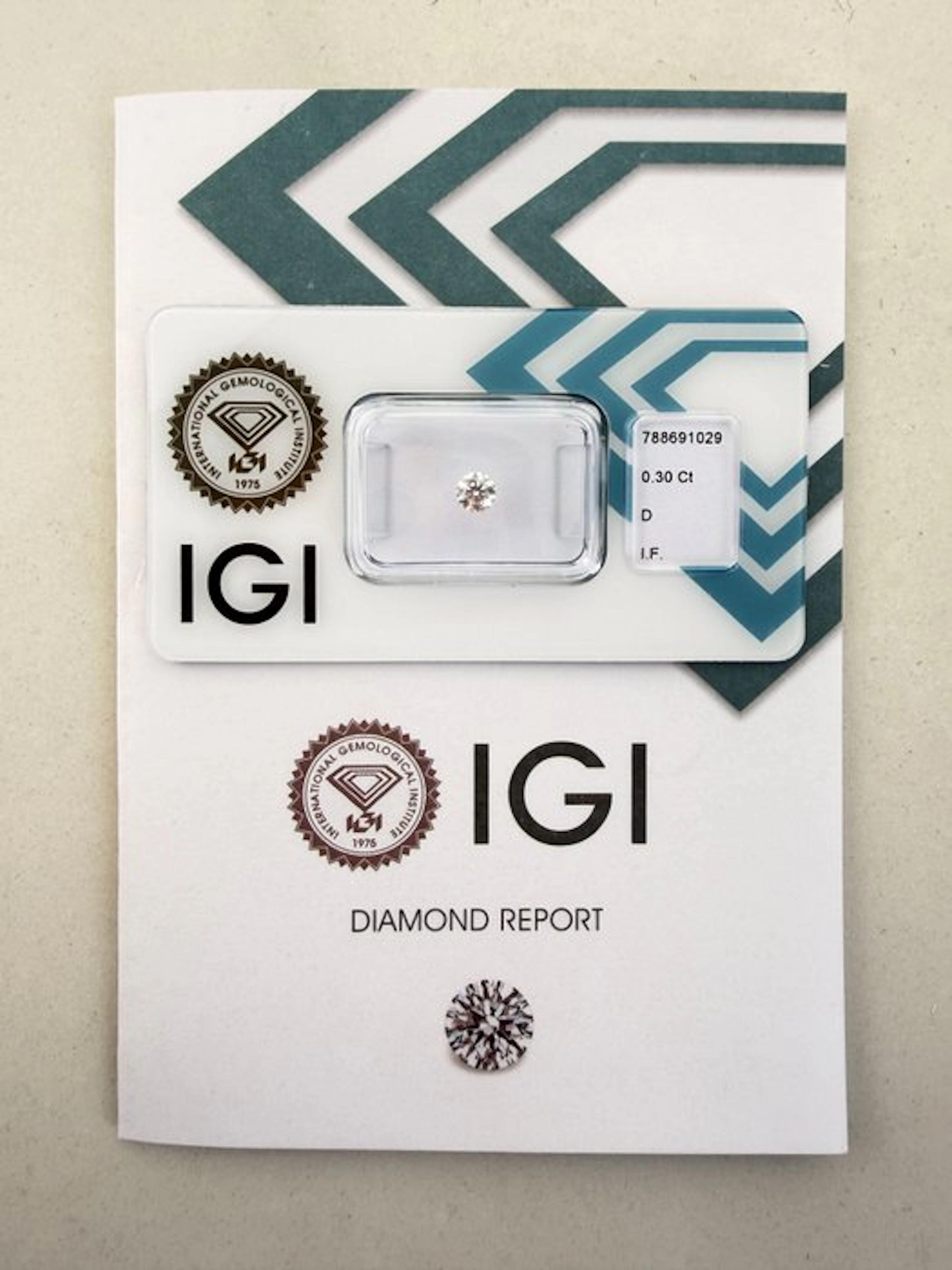 1 pcs Diamond (Natural) - 0.30 ct - Round - D...