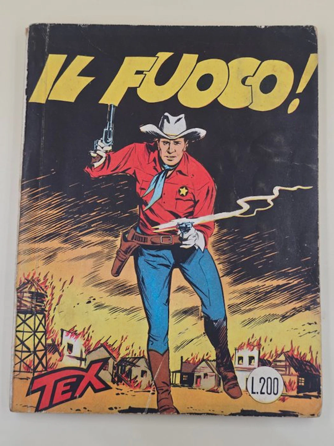 Tex n. 16 "Il Fuoco" - Spillato Aut. 478 Testatine Datate - 1 Comic - 1950