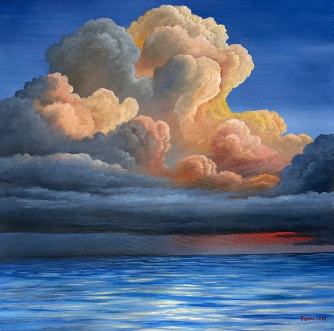 Truong Thu (1991) - L'Éveil des Cumulus ↑80 →80 cm → No Reserve ✓