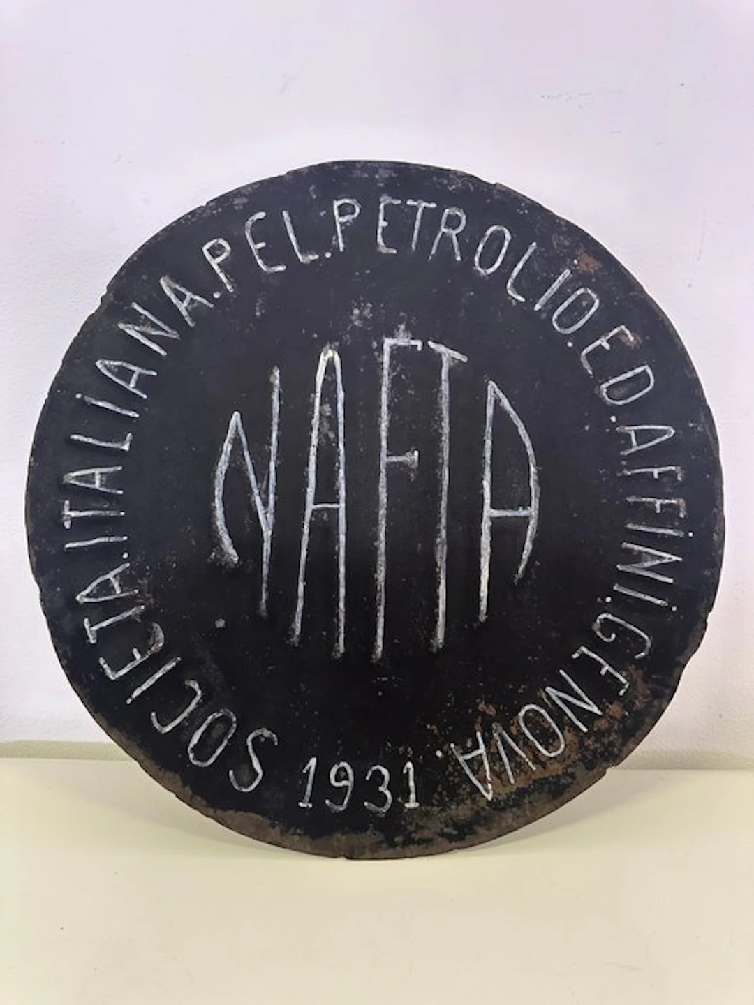 NAFTA advertising plaque 1931 - Plaque - Wrought iron