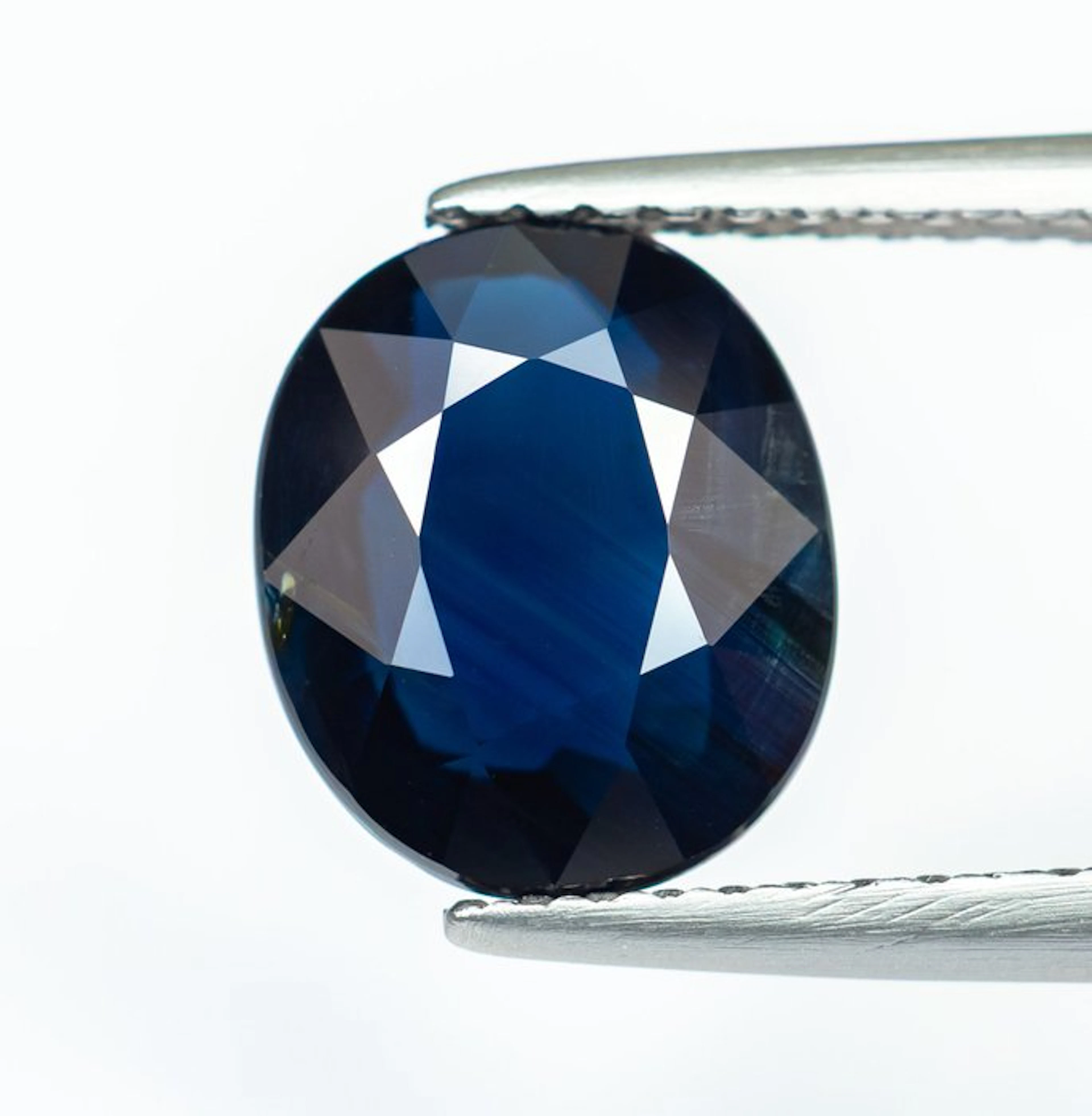 No reserve price Sapphire - 3.03 ct - Bellerophon Gemlab - Deep Blue
