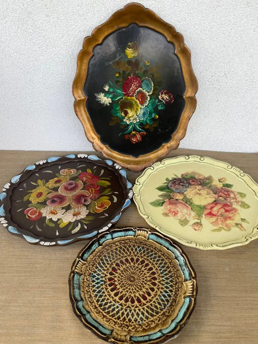 Tray (4) - Wood, wood-plastic composite materials - Florentine platter