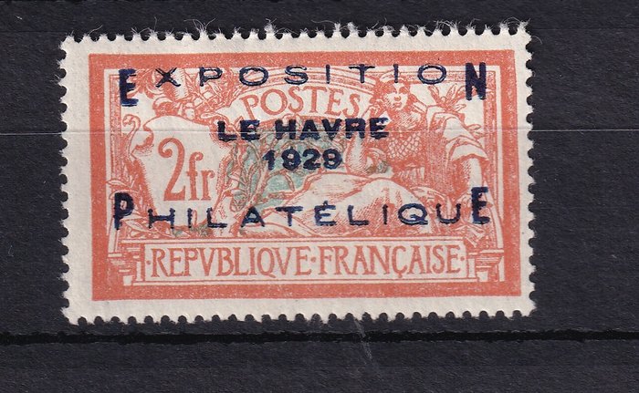 France 1929 - Estimate €900, superb Le Havre Exhibition - Yvert n°257A
