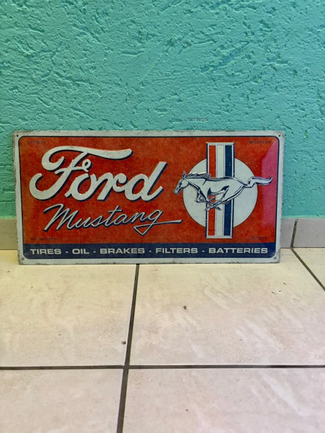Ford - Ford Mustang billboard - Sign - Ford Mustang sign - Metal
