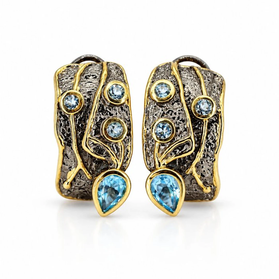 No reserve price - Earrings Gold-plated