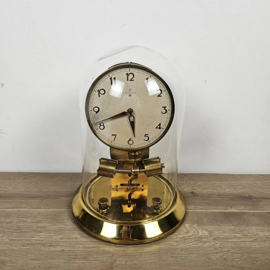 Clock - Junghans ATO - Brass, Glass - 1950-1960 - magnet pendulum clock