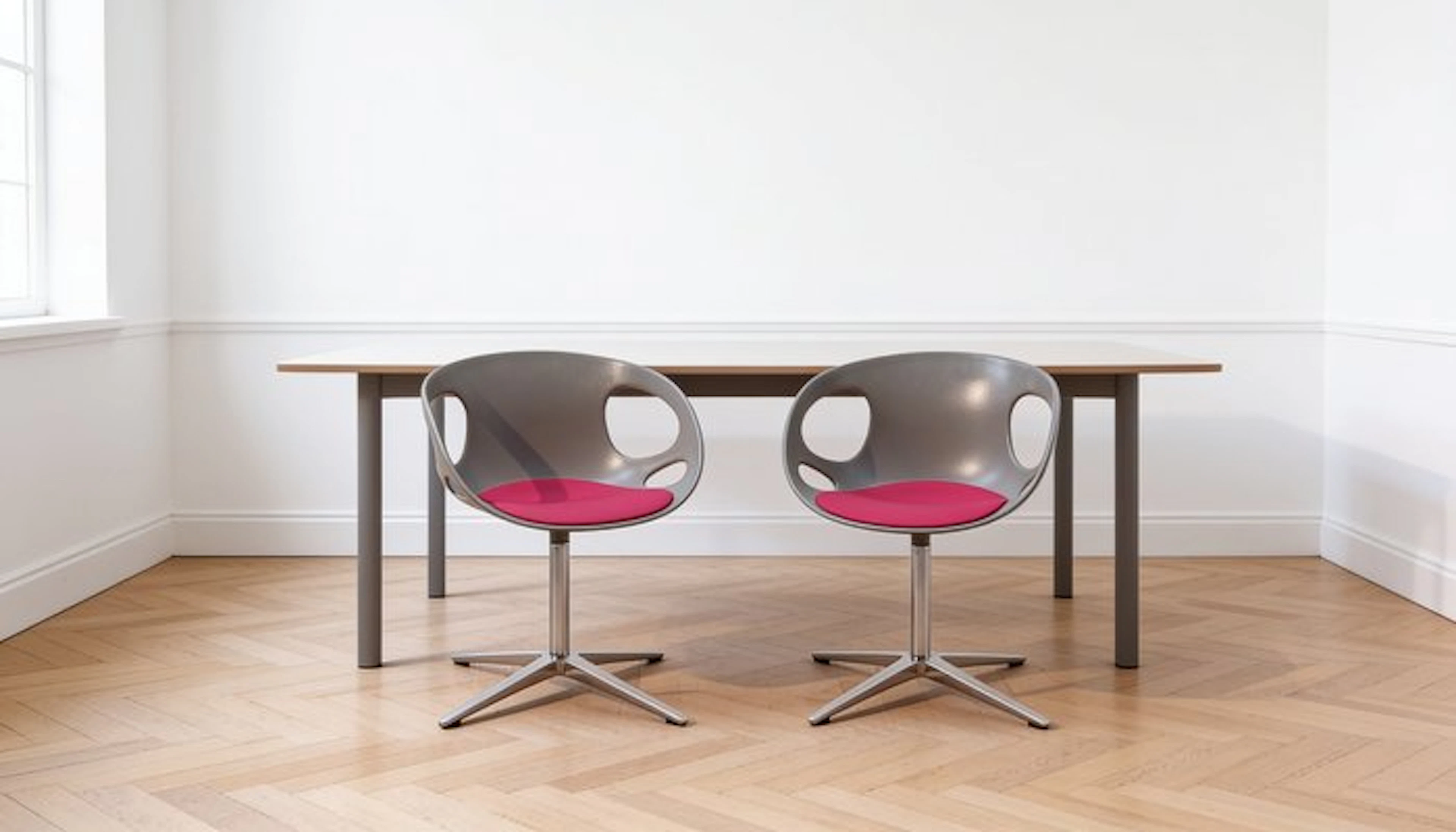 Fritz Hansen - Unknown - Chair (2) - Rin - Plastic, Metal, Textile
