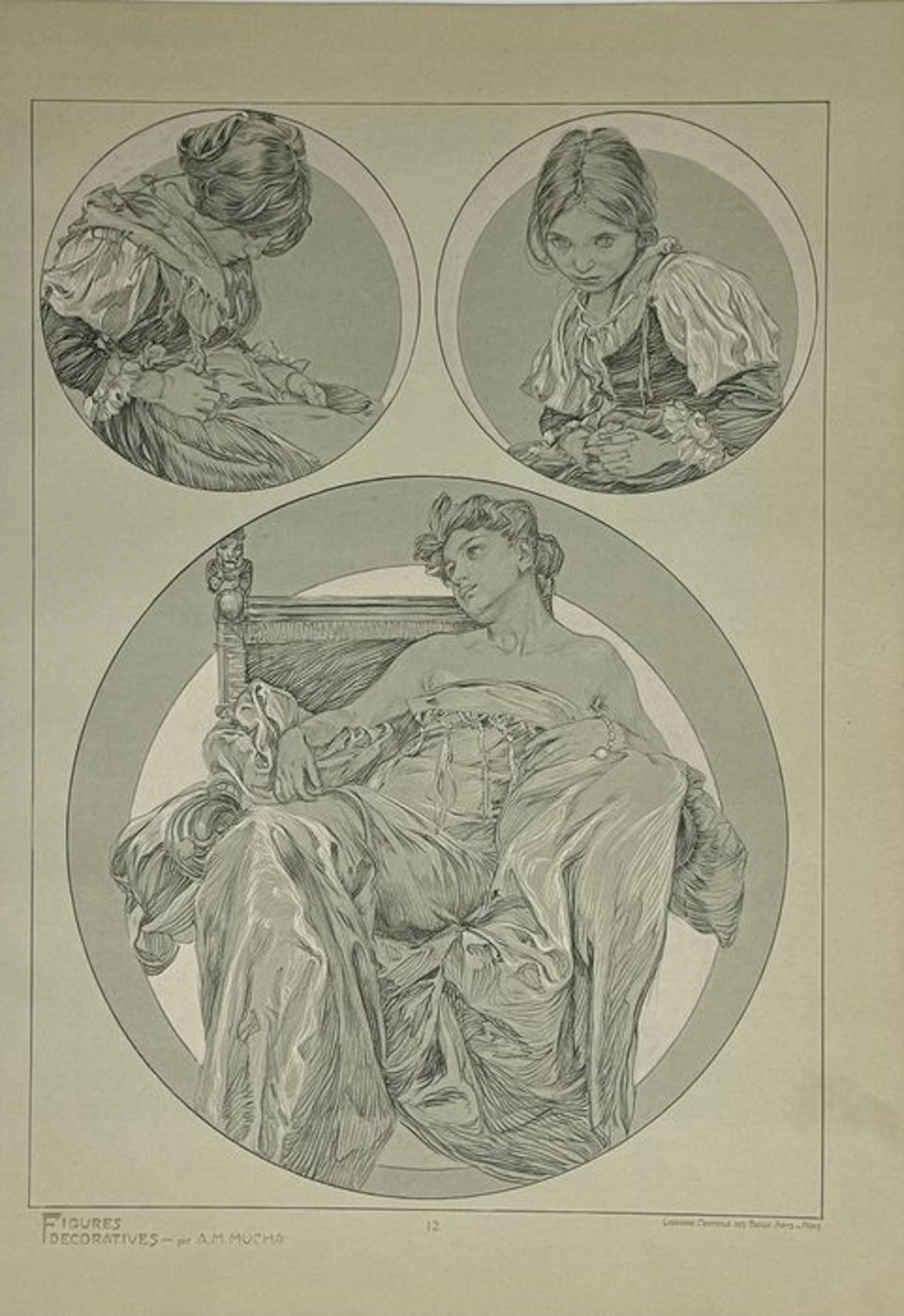 Alphonse Mucha (1860-1939) - Figures décoratives, Pl. 12