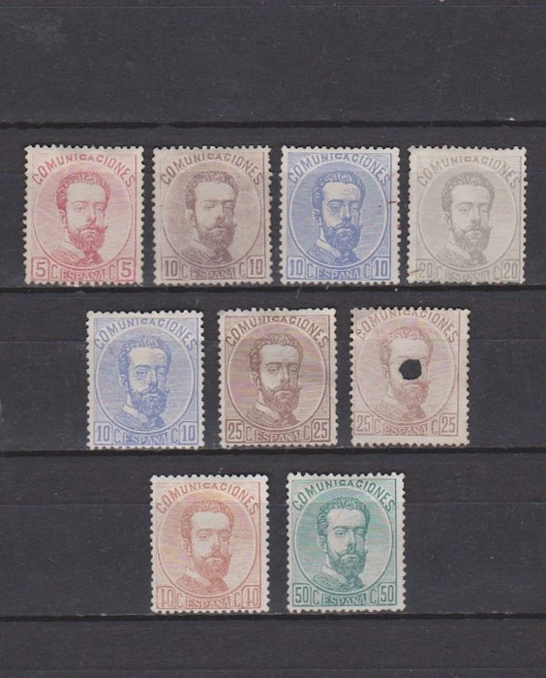 Spain 1870/1872 - Lot Spain King Amadeo 1870