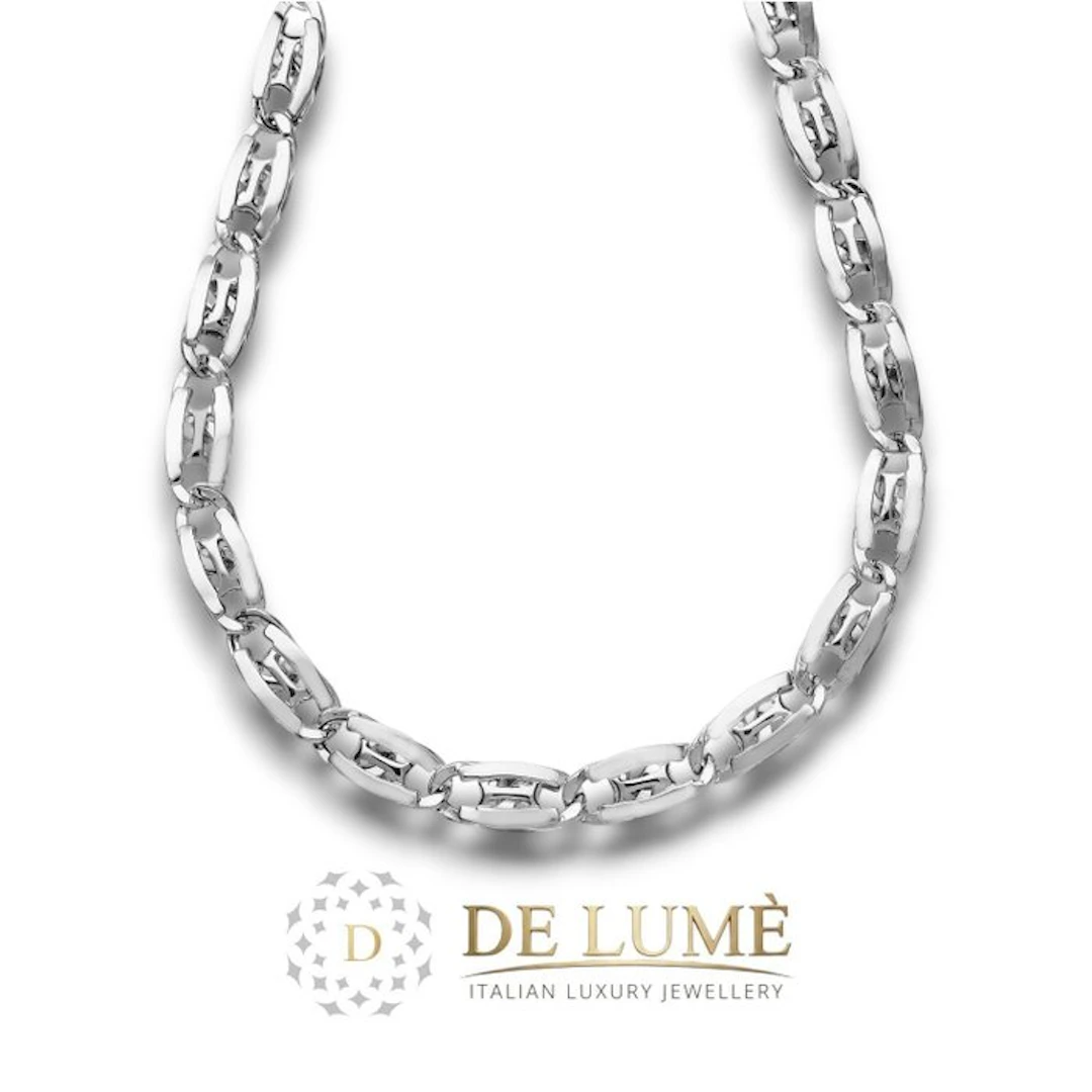 Necklace - 18 kt. White gold - Flat chain 21.8 g 60 cm
