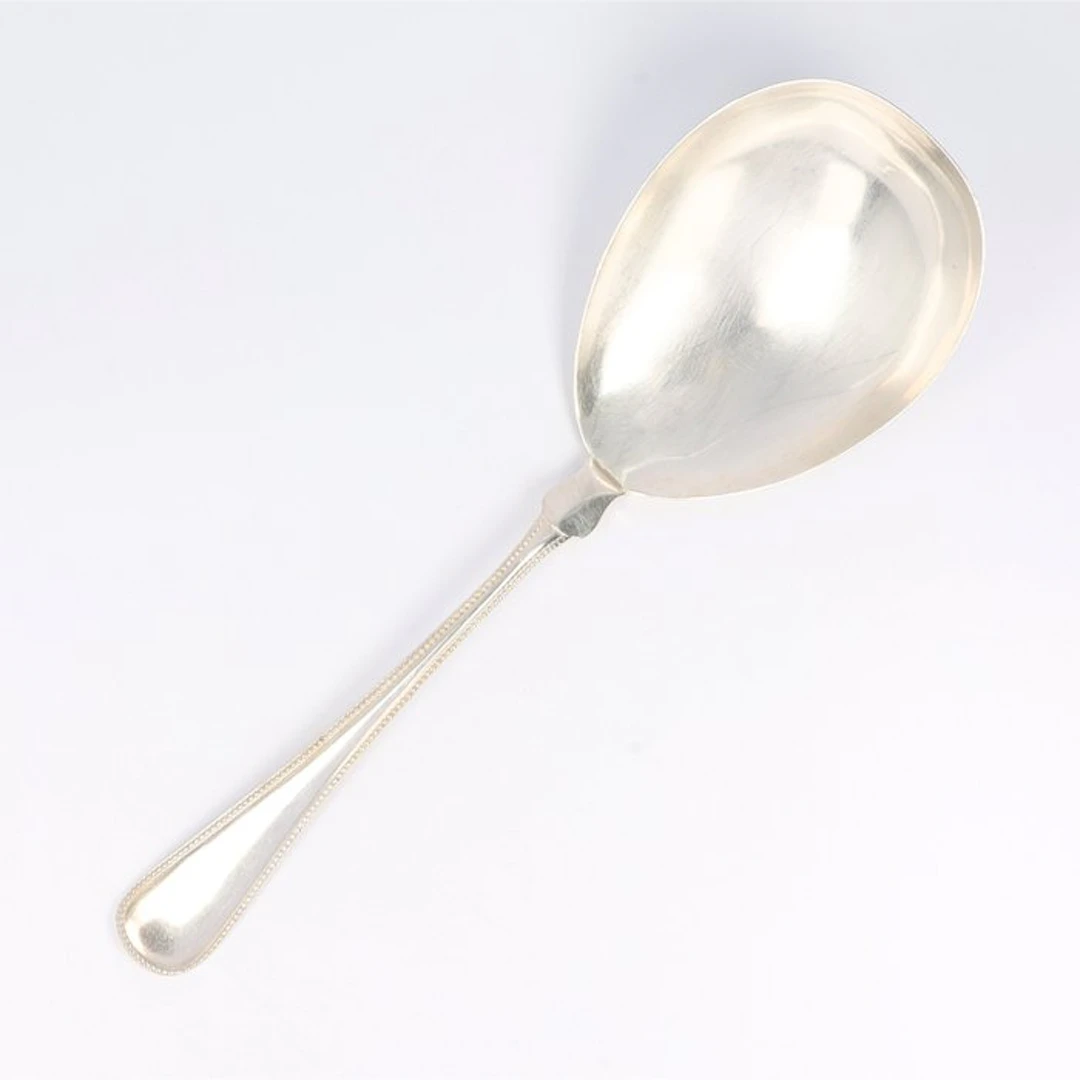 Lutz & Weiß. Parelrand. - Rice spoon - .800 silver