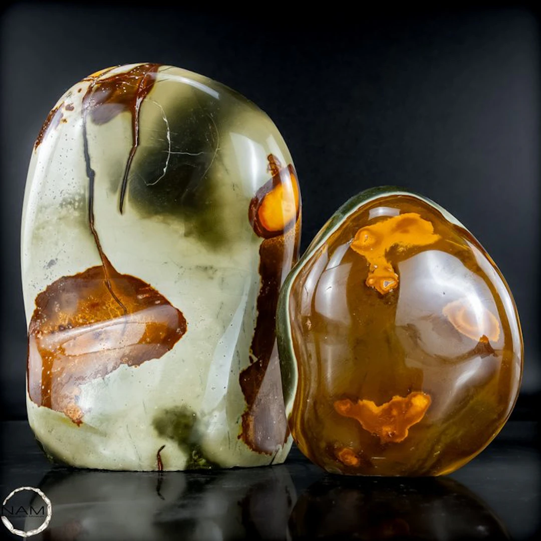Polychrome Jasper Set – Warm earthy tones in natural...