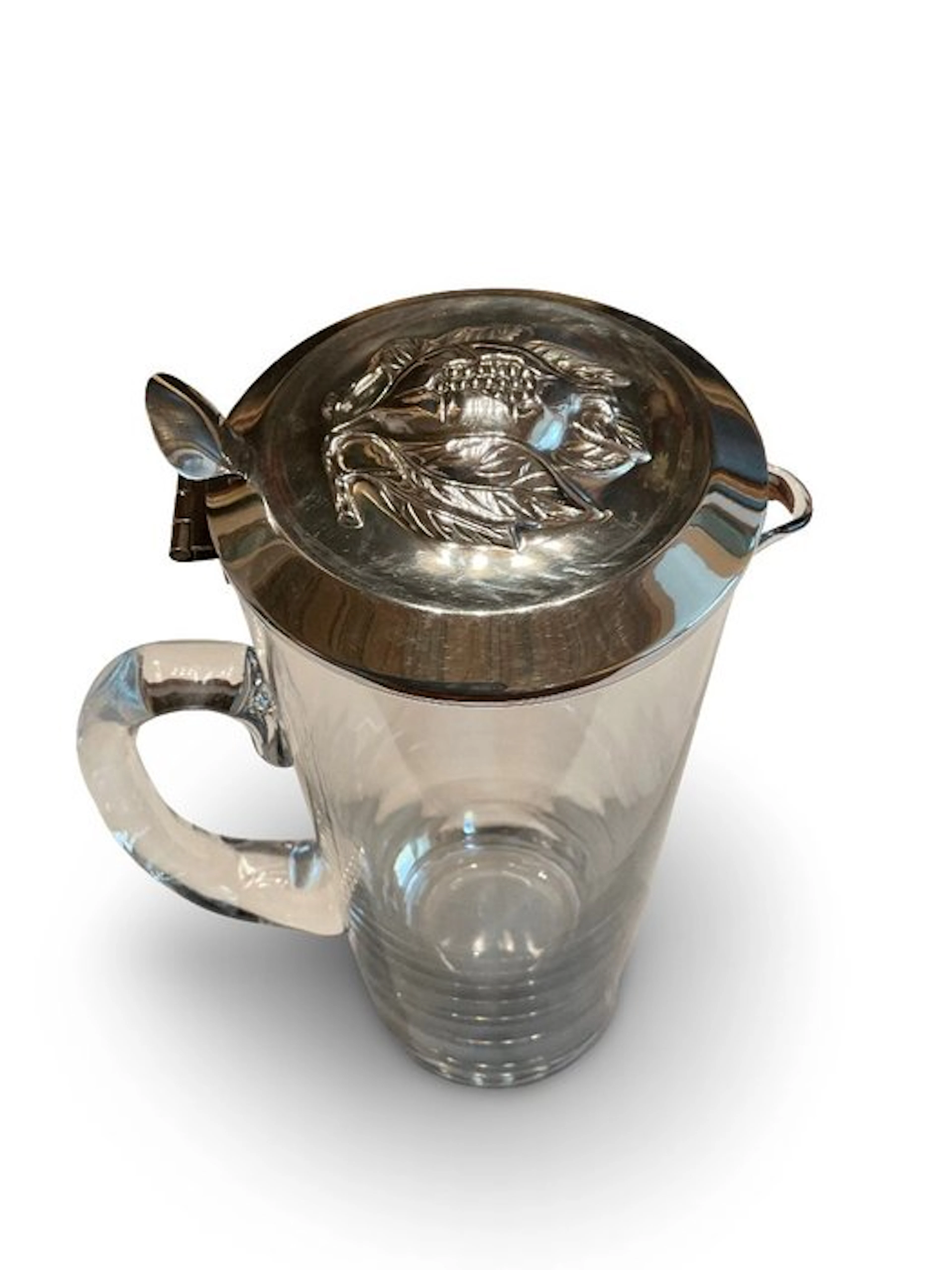 Brandimarte, Firenze - Pitcher - .800 silver, thick glass