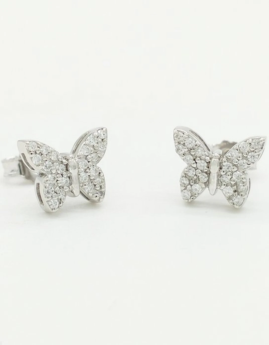 No reserve price - Earrings - 14 kt. White gold Diamond (Natural)