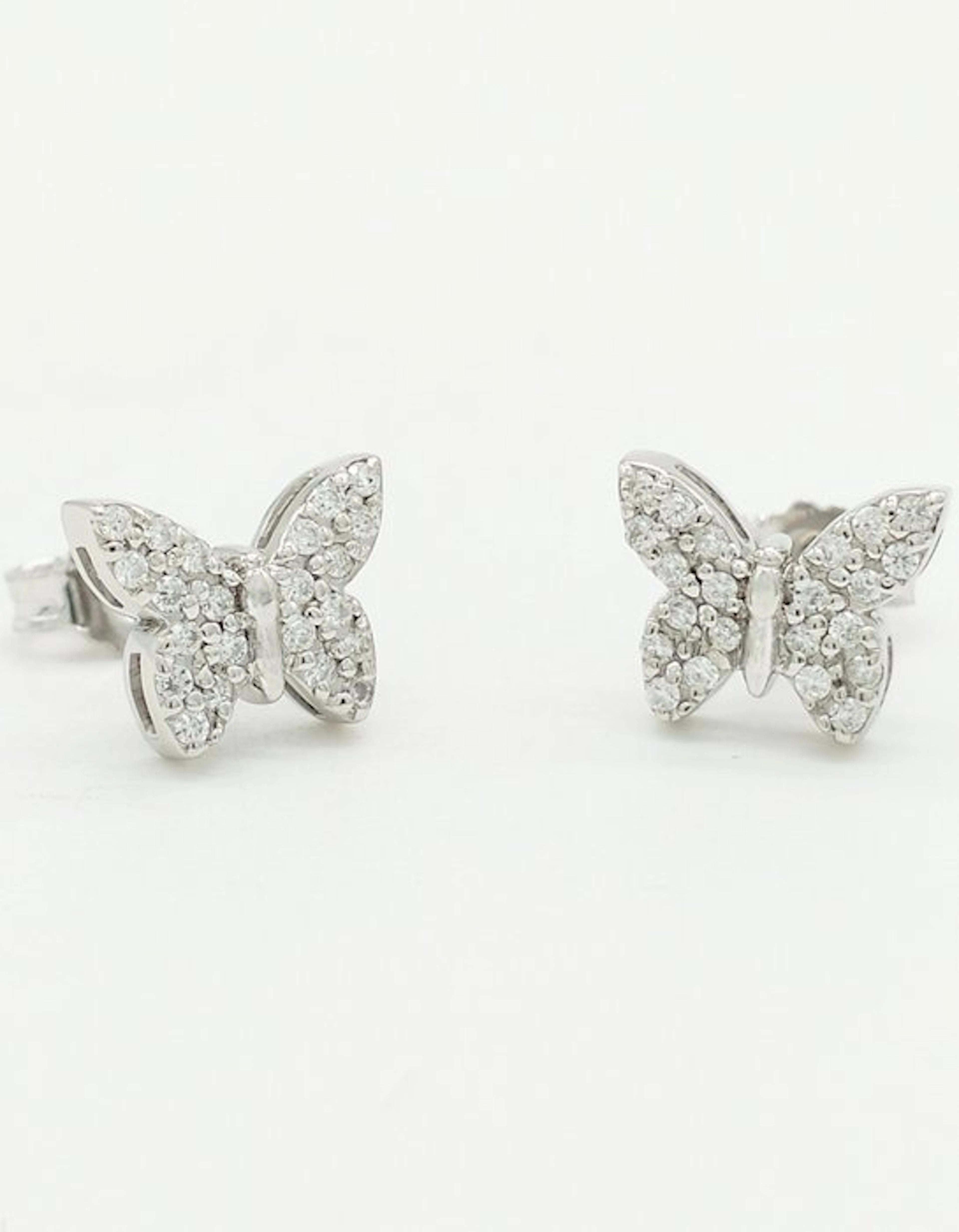 No reserve price - Earrings - 14 kt. White gold Diamond (Natural)