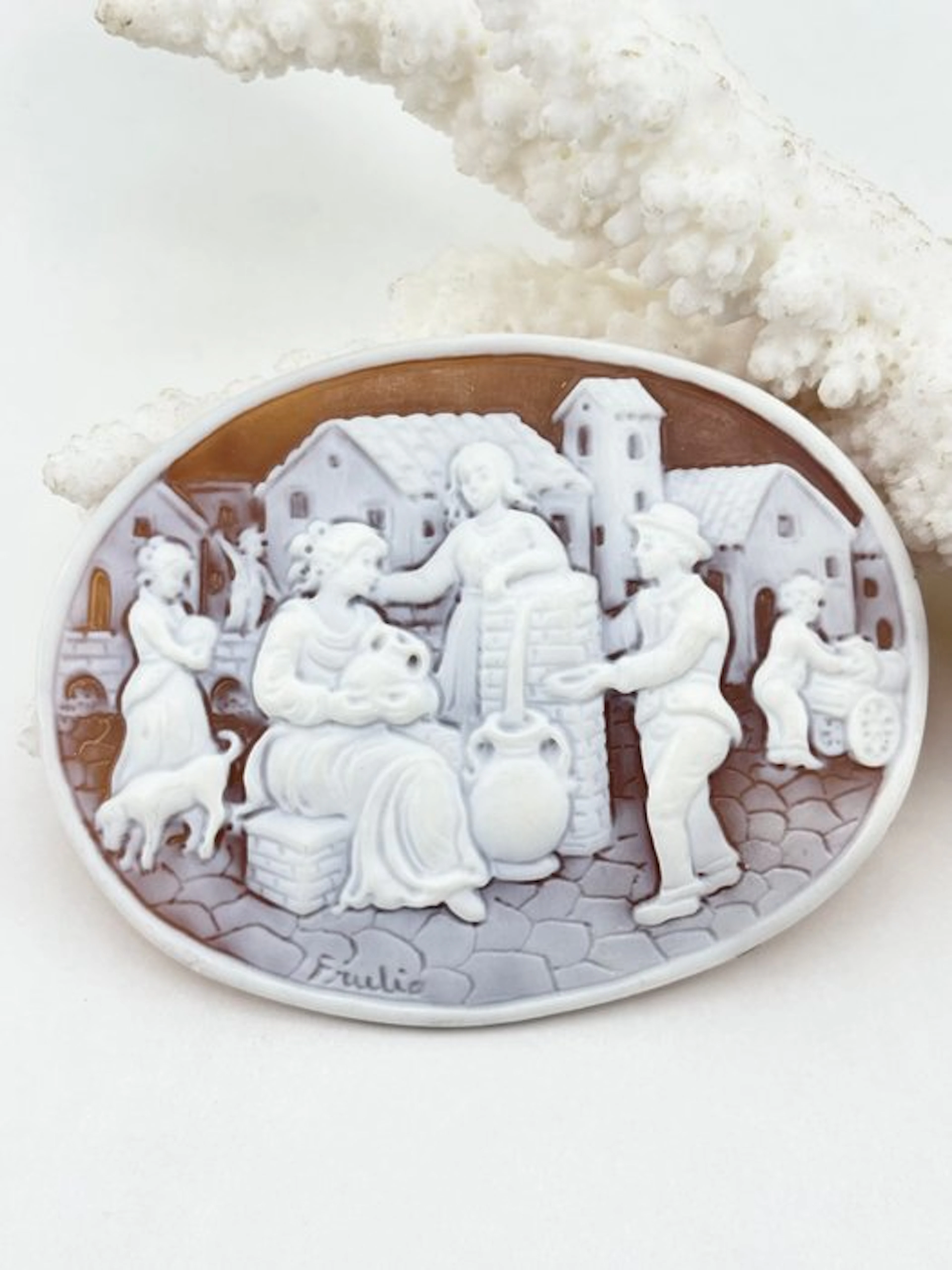 Cassis madagascariensis - Cameo - Hand-engraved cameo