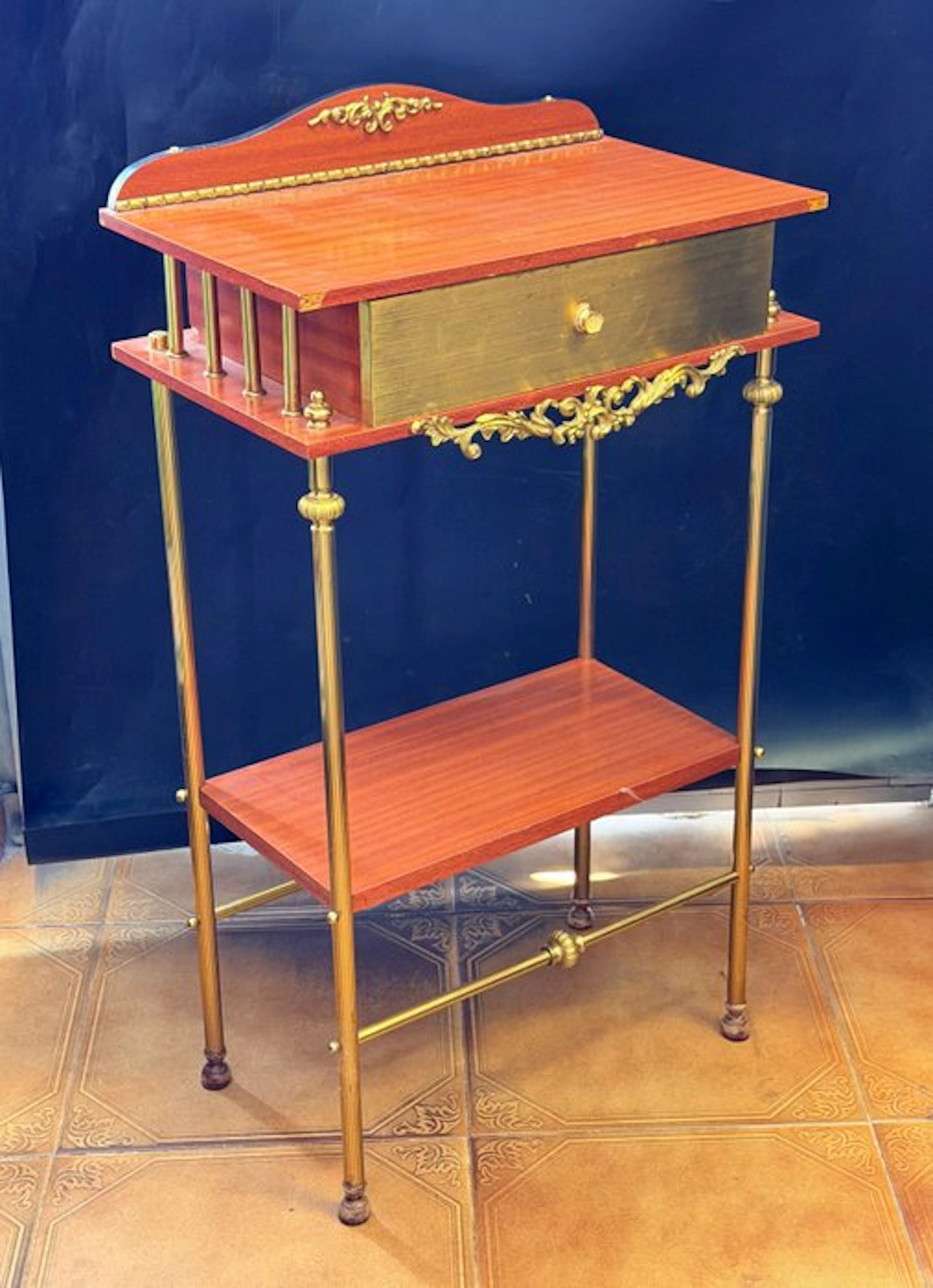 Side table - Wood, Brass - Louis XVI style