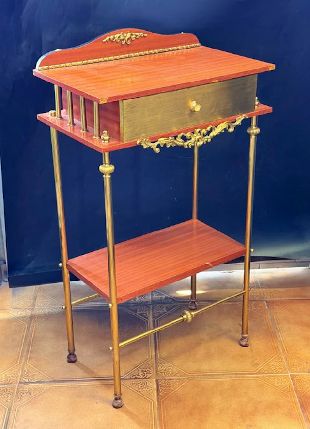 Side table - Wood, Brass - Louis XVI style
