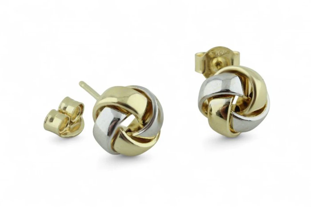 Earrings - 18 kt. Yellow gold, White gold