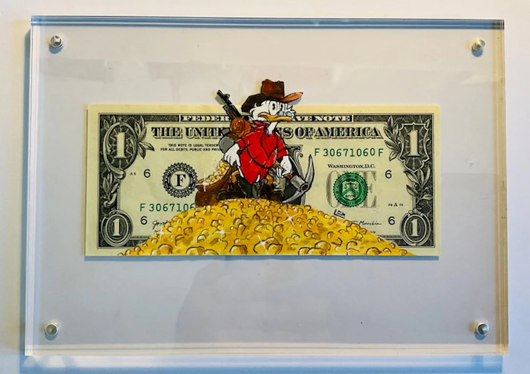 Lex (1979) - Uncle Scrooge “Scrooge's Adventure” Dollar Bill -frame included-
