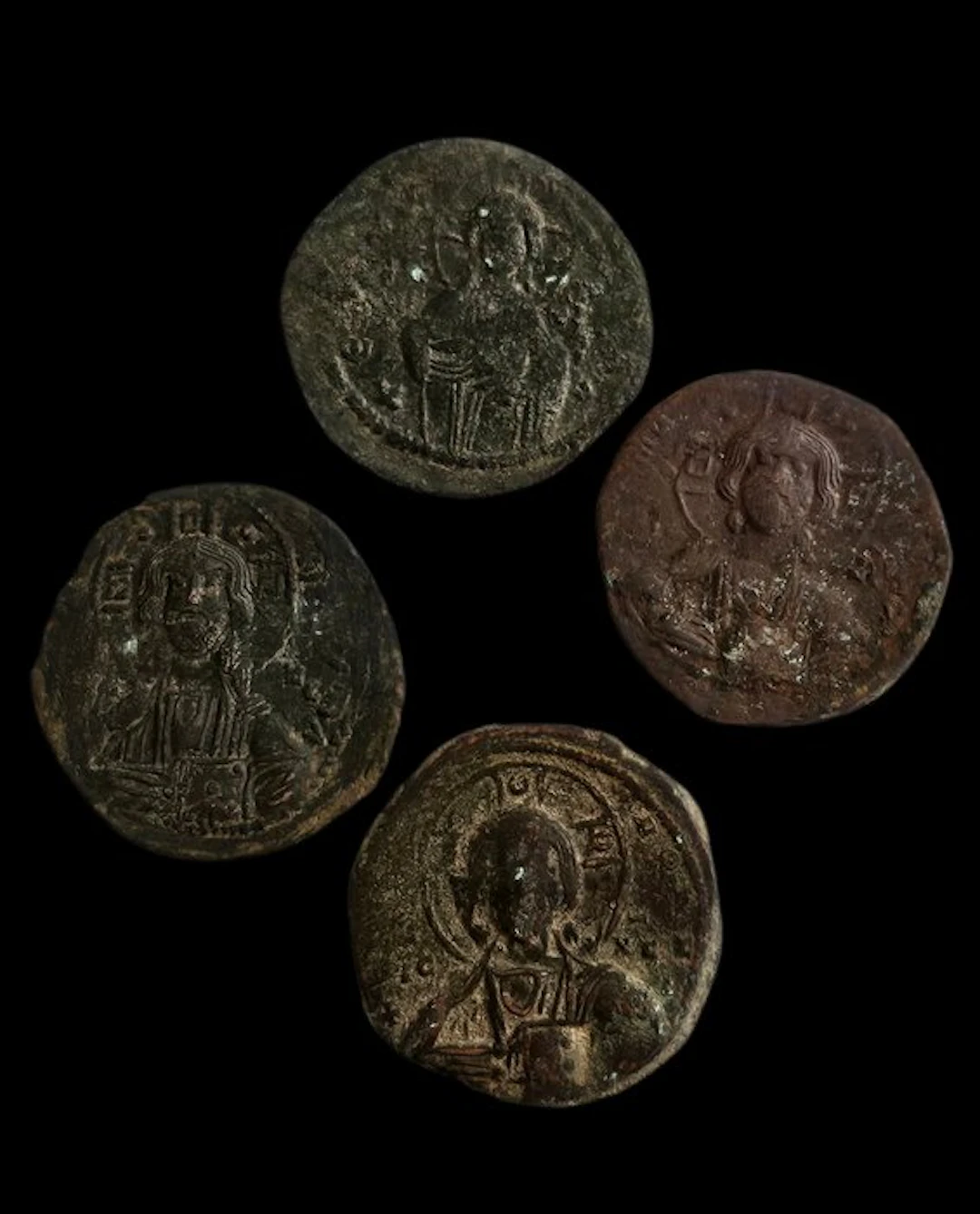 Byzantium Lot of 4 Æ coins 4 bronz byzantium (No reserve price)