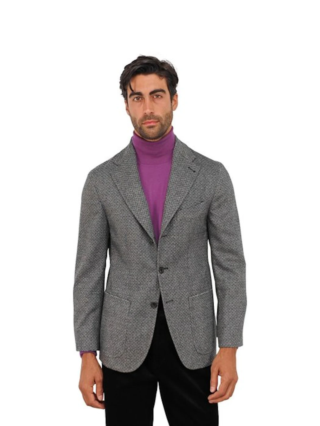 RUBINACCI NAPOLI - 48 IT - Gray Jacket Blazer 100% Soft...
